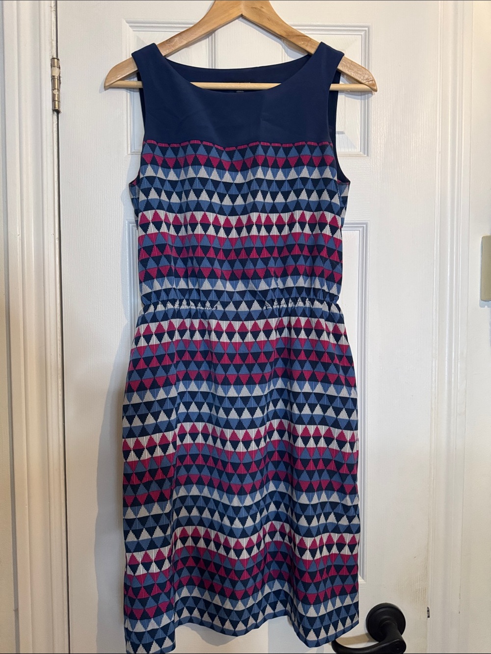 Tommy Hilfiger Navy&Pink Geometric Print Dress S/P